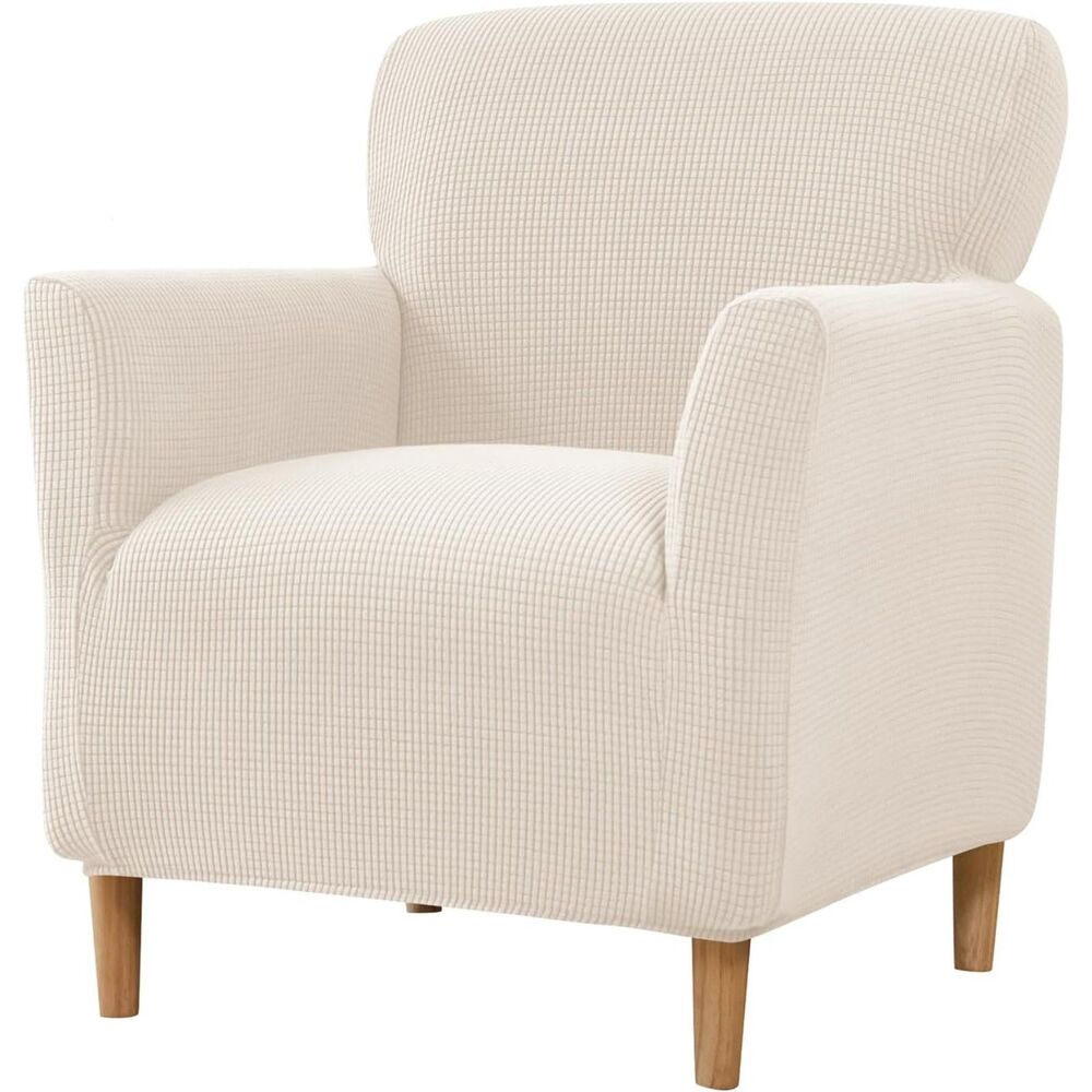 1-Piece Stretch Mid Century Modern Armchair Slipcover